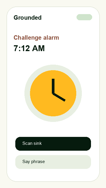 Challenge alarm animation